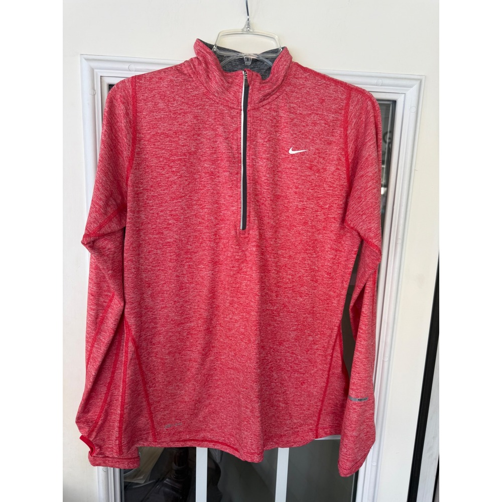 Nike Women's Dri-Fit Element med 1/2 Zip Running Shirt heathered coral pullover